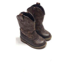 Cat and Jack Girl's toddler size 5 brown cowboy western boots